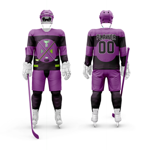 เสื้อทีมออกแบบได้ตามต้องการสำหรับโรงงานฮ็อกกี้น้ำแข็งชุดเล่นกีฬาพิมพ์ซับลิเมชัน OEM - Product Image 3