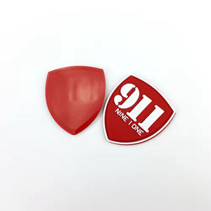 Custom Eco-Friendly PVC Rubber Patches 3D Embossed Design Heart <b>Black</b> <b>White</b> Grey Colors Hook Loop for <b>Hats</b> Custom Made Pakistan - Product Image 2