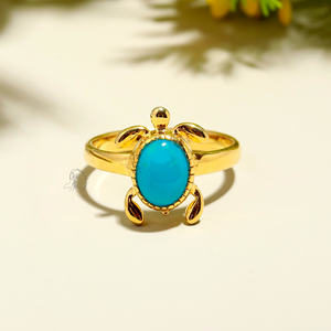 Men's Fashion <b>Ring</b> with Natural <b>Turquoise</b> Gemstone 925 Solid Sterling Silver Fine Jewelry Oval Cut Diamond Shape - Product Image 1