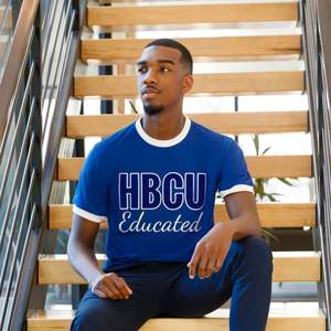 HBCU Educated Maroon Neutral Chenille Embroidery T Shirt Cotton Mens Tee Custom University Apparel Manufacturer Bulk Supply - Product Image 2