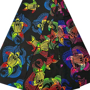 ชุดเดรสชายหาด Pareo Lavalava,ชุดว่ายน้ำบิกินี่คลุมด้วยผ้าเรยอน Vincose Sarong พิมพ์ลายเต่าเผ่าปี100% - Product Image 1