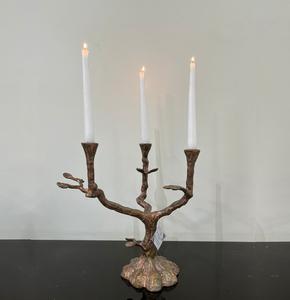 Candelabro Elegante de Metal con Tres Brazos en Forma de Árbol, Portavelas Decorativo para Mesa, para el Hogar y Eventos - Product Image 2