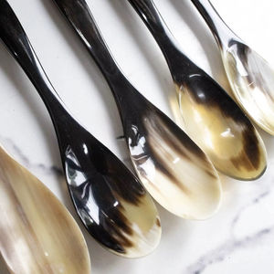 Cuchara de Cuerno de Búfalo Natural, Hecha a Mano y Pulida, Perfecta para Servir Especias, Condimentos o como Decoración de Mesa, Alta Calidad - Product Image 1