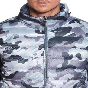 OEM estilo personalizado Camo diseño High Street chaqueta de invierno para hombre 2024 poliéster lona impermeable Stand Collar XS tamaño - Product Image 3
