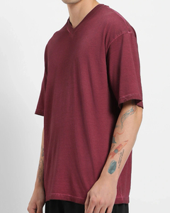 Camisetas de algodón para hombre, camiseta informal ligera con cuello en V, camiseta de manga corta ajustada de Color sólido de alta calidad para hombre - Product Image 6