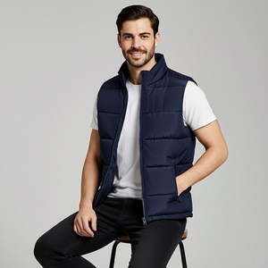 Chaleco Acolchado Informal de Invierno para Hombre, Diseño de Chaleco Acolchado, Tejido de Poliéster Cálido - Product Image 2