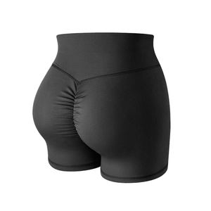 2025 Trendy Plus Size Gym <b>Shorts</b> Solid Color Sublimated Sports Fitness Workout Yoga Leggings Spandex/Nylon Material - Product Image 2