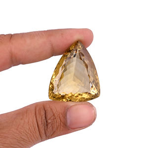 Quartz citron naturel 34X29MM trillion coupe normale 86.15Cts 1 pièce pierre précieuse en vrac pour la fabrication de bijoux - Product Image 4