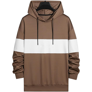 Sweat à capuche rayé tendance, 100% coton, sweat à capuche rayé uni surdimensionné, unisexe, pour hommes et femmes, vente en gros - Product Image 3