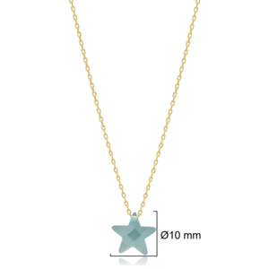 Colgante de collar de plata con diseño de estrella de mar de Color azul, venta al por mayor, joyería elegante hecha a mano turca de plata 925 - Product Image 2