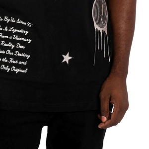 T-shirt à broderie en chenille quantité minimale de commande basse grande taille T-shirt à broderie en chenille léger sur mesure - Product Image 6