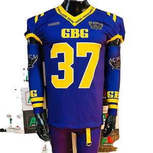 เสื้อเจอร์ซีย์แฟนฟุตบอลอเมริกันเสื้อเจอร์ซีย์ปักลายด้วยการระเหิดของผู้ปกครองภาพถ่ายจริงโรงงานจริงความอุ่นใจสำหรับคุณ - Product Image 1