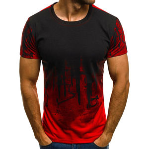 Camiseta de algodón personalizada para hombre, camiseta de manga corta con estampado por sublimación en blanco y negro para hombre - Product Image 4