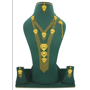 Necklace With Earrings <b>Jewellery</b> <b>Set</b> Goldplated Pure Brass High Quality Uae Dubai Necklace Design Necklace <b>Jewellery</b> <b>Set</b> - Product Image 1