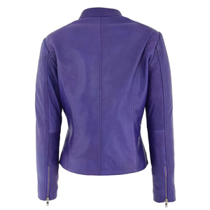 Women <b>Leather</b> <b>Jackets</b> for Ladies Fashion New Arrival Customized Genuine <b>Leather</b> Pu <b>Leather</b> <b>Jackets</b> - Product Image 5