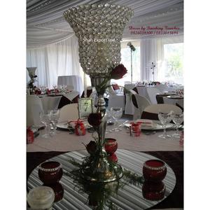 Lujosos centros de mesa de cristal para bodas Elegante soporte Hurricanes para bodas y fiestas Decoraciones de mesa - Product Image 6