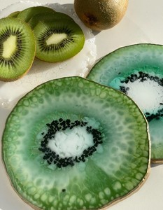 Ensemble de sous-verres en résine époxy faits à la main en gros avec motif modèle de Humran Export - Product Image 2