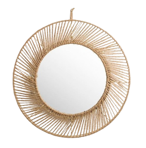 Vietrustic Naturel Style Nouvelle Arrivée Mur Accessoires Seagrass Jute Miroir pour Ménage Salon Décor - Product Image 1