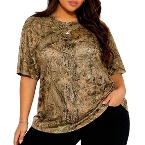 Camiseta Oversize de Camuflaje para Mujer al por Mayor, Ajuste Holgado, Estilo Urbano, Jersey Casual de Fútbol Americano, Ropa Personalizada, Venta al por Mayor OEM - Product Image 1