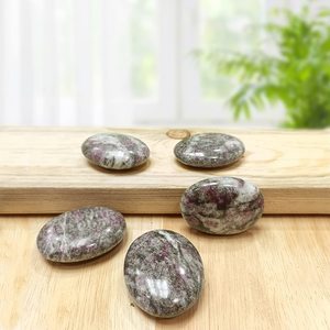 หินโกเมนเคลือบเงาคริสตัลหินปาล์ม-กระเป๋าหินกังวลสำหรับบรรเทาความเครียด-หินคริสตัลปาล์มจำนวนมาก - Product Image 3