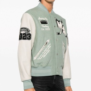 Abrigo de lana Vintage personalizado OEM para hombre, chaqueta universitaria de invierno de algodón 100% para escuela y cultivo de letras - Product Image 2