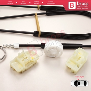 BWR 816 Kit de reparación de regulador de ventana puerta delantera derecha 6J4837402 para Seat Ibiza MK4 5 puertas 20082016 Bross Auto Parts - Product Image 5