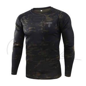 T-shirt de compression de haute qualité à manches longues pour homme, course à pied, sport, spandex/polyester, séchage rapide - Product Image 5