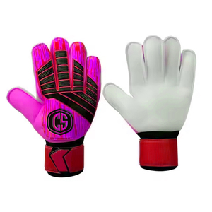 Guantes de Portero Transpirables Ajustables Color Rosa Neón, Corte Negativo, Palma de Látex Blanco con Contacto, Líneas Negras, Silicona 3D, Punzonado, para Exteriores - Product Image 1