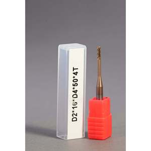 METALDUR LN 2*16*50 4-Flute Flat Copper <b>Milling</b> <b>Cutter</b> TiCN Coated 55HRC - Product Image 1