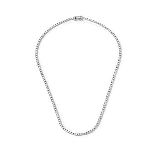 สร้อยคอเพชรแท้ 10 กะรัต เพาะเลี้ยงในห้องปฏิบัติการ ระยิบระยับ ทองคำแท้ 14K คุณภาพ E-VS2 ตัวเรือนแบบหนามเตย ของขวัญวันครบรอบแต่งงานสำหรับเธอ - Product Image 2