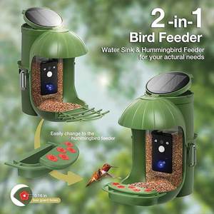 Comedero para Pájaros Inteligente con Cámara Solar para Exteriores, con Forma de Casa de Plástico para Colgar en la Ventana - Product Image 2
