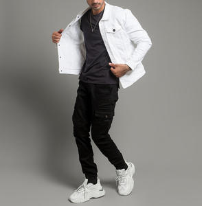 Chaqueta vaquera con botones para hombre con diseño personalizado, chaqueta vaquera de manga larga clásica a la moda, precio al por mayor - Product Image 4