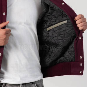 Chaqueta Universitaria de Lana Hecha a Medida, Chaqueta Universitaria de Primera Calidad, Chaqueta Universitaria de Color Sólido - Product Image 4