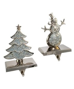 Soporte de suspensión de calcetín de Navidad de Metal decorativo de primera calidad para chimenea, estante festivo de vacaciones, organizador de exhibición para el hogar - Product Image 1