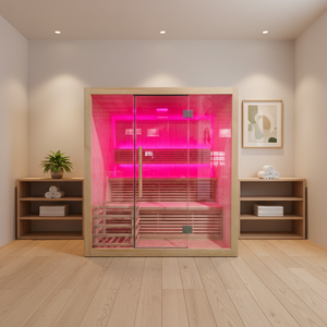 Custom Size Indoor Hemlock Wooden Sauna Anti-corrosion Wet Steam Spa Sauna Cabin for Sale - Product Image 6