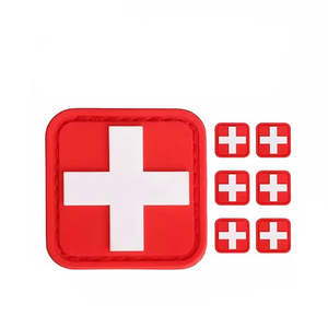 High Quality Custom Designed Logo PVC Rubber Patches with Hook Loop and Sequins Custom Printing Sew - Product Image 5