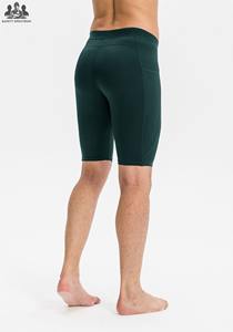 Shorts de compression pour hommes de qualité supérieure, sportifs, unis, taille mi-haute élastique, respirants, séchage rapide, impression personnalisée - Product Image 2