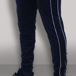 กางเกงทรงสลิมฟิตลำลองสำหรับผู้ชายกางเกงหน้าแบนสีพื้นพร้อมโลโก้เอวกลางไซส์ใหญ่พิเศษ - Product Image 6