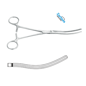 Pinzas de abrazadera intestinal Kocher de acero inoxidable de alta calidad, fabricante de instrumentos quirúrgicos curvos de 25cm / 10" - Product Image 6