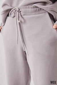 Conjunto Deportivo de Dos Piezas de Talla Grande, 100% Algodón, para Invierno 2023, Sudadera con Puños en los Tobillos, Color Blanco, Tejido de Alta Densidad, Personalizable OEM - Product Image 2