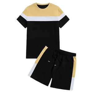 Ensemble T-shirt et short d'été de haute qualité, logo personnalisé, coton, ensemble short et t-shirt pour hommes, ensemble short et t-shirt pour hommes - Product Image 2