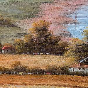 Dipinti a Olio su Tela 20\" X 24\" Dipinti a Mano Paesaggio Classico Astratto per Decorazione Murale del Soggiorno 100% Fatto a Mano - Product Image 3