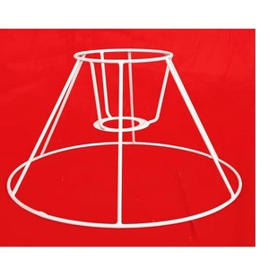 Pantalla de alambre Marcos de anillo Tela DE LINO DE METAL Tambor Coolie Empire Lámpara de mesa Accesorios de iluminación Hierro antiguo SE Moderno en stock - Product Image 1