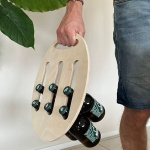 Personalized Wooden <b>Wine</b> Shot <b>Glass</b> Cup Beer <b>Holder</b> - Product Image 1