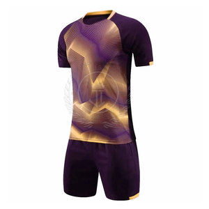 Conjuntos de Uniformes de Fútbol para Adultos de Fabricante de Fábrica - Diseño Personalizado de Alta Calidad 100% Poliéster de Secado Rápido Transpirable Colores Personalizados Logotipo - Product Image 1