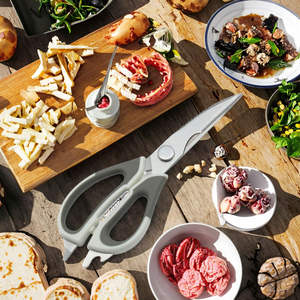 Industrial Grade Smooth Stainless Steel <b>Kitchen</b> <b>Scissors</b> Multi-Purpose Cover for Vegetables Foods Meats Poultry Cutting Shears - Product Image 3