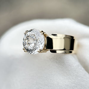 Anillo de oro macizo de 18 quilates para hombre con diamante de corte portugués cultivado en laboratorio de 5,11 CT, joyería fina, acabado de alto pulido, todos los tamaños de anillo disponibles - Product Image 2