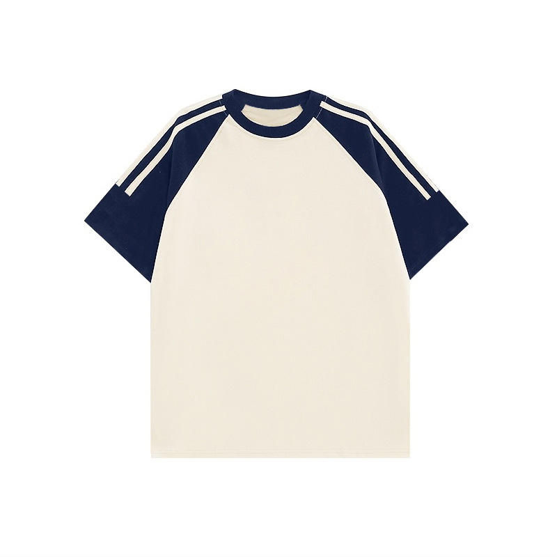 Navy blue and apricot