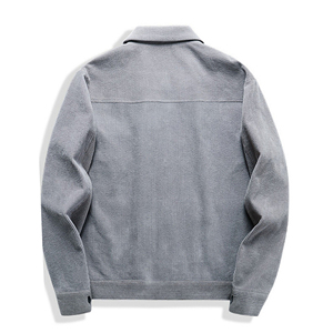 Chaqueta vaquera informal de estilo callejero para hombre, abrigos de lana hechos a medida, teñida lisa, 100% algodón, tejido satinado - Product Image 4