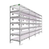 Système de culture hydroponique vertical intérieur NFT de vente chaude supports de culture à plusieurs niveaux hydroponique verticale agricole pour la laitue